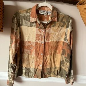 Tantrums 90s Y2K Vintage Autumn Fall Halloween Fall Button Up Shirt